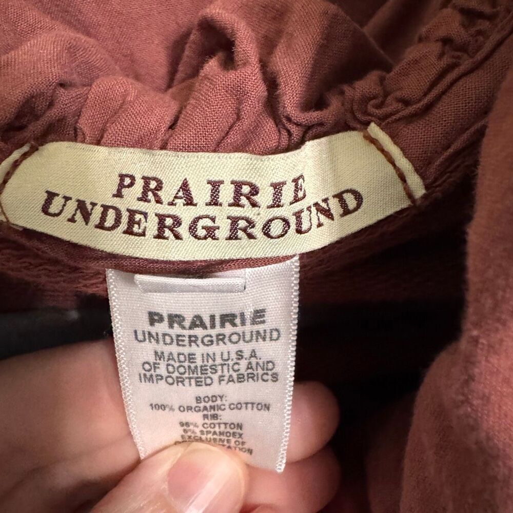 Prairie Underground full zip rust colored sweatshirt size small - Picture 5 of 6